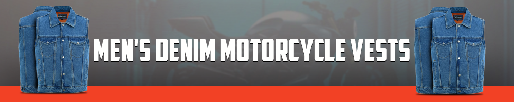 Men's Motorcycle Denim Vests