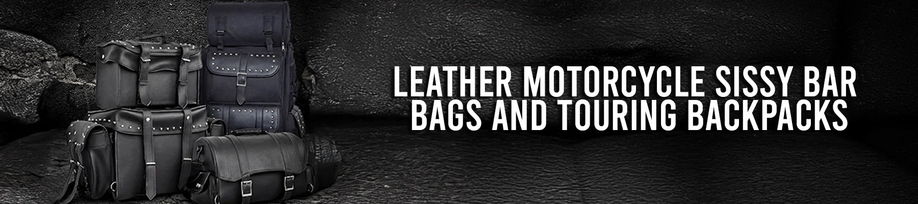Leather Motorcycle Sissy Bar Bags And Touring Backpacks
