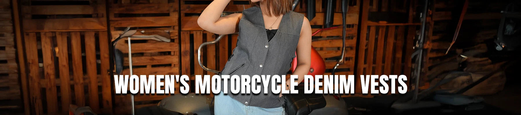 Women's Denim Vests in Blue & Black Variants