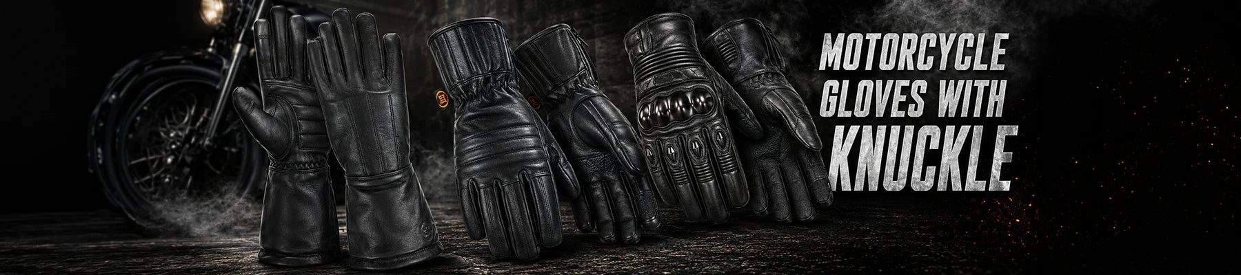Motorcycle Gloves with Knuckle & Impact Protection