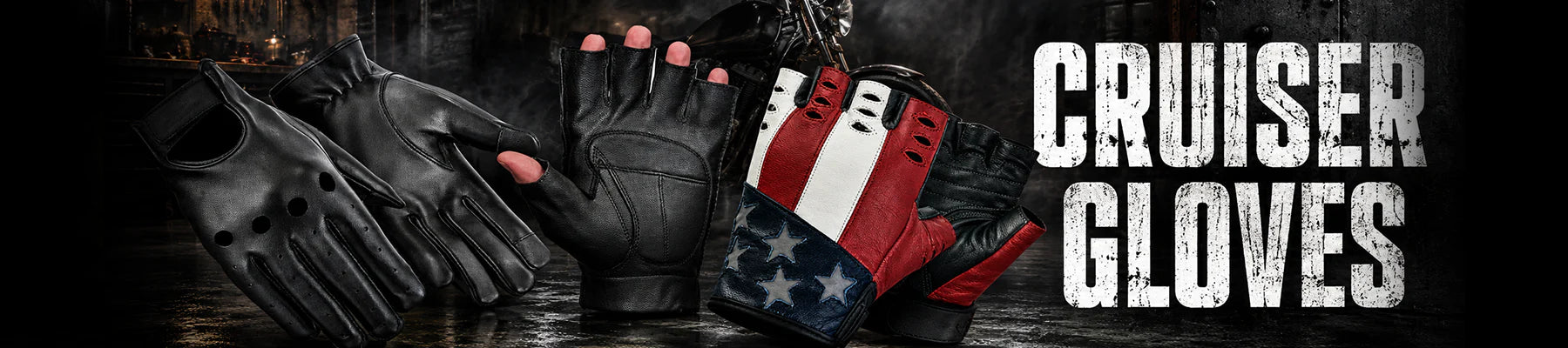 Motorcycle Gloves for Cruiser & Harley-Davidson Riders