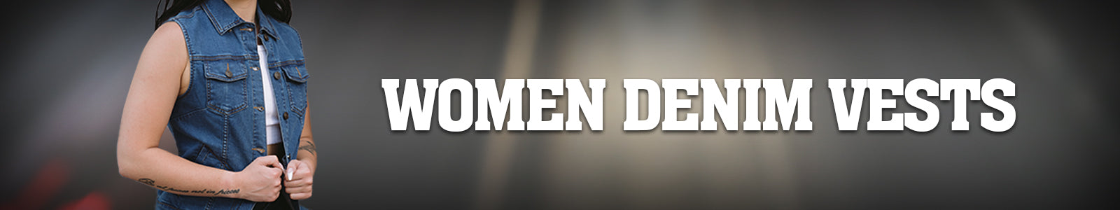 Women's Denim Vests in Blue & Black Variants