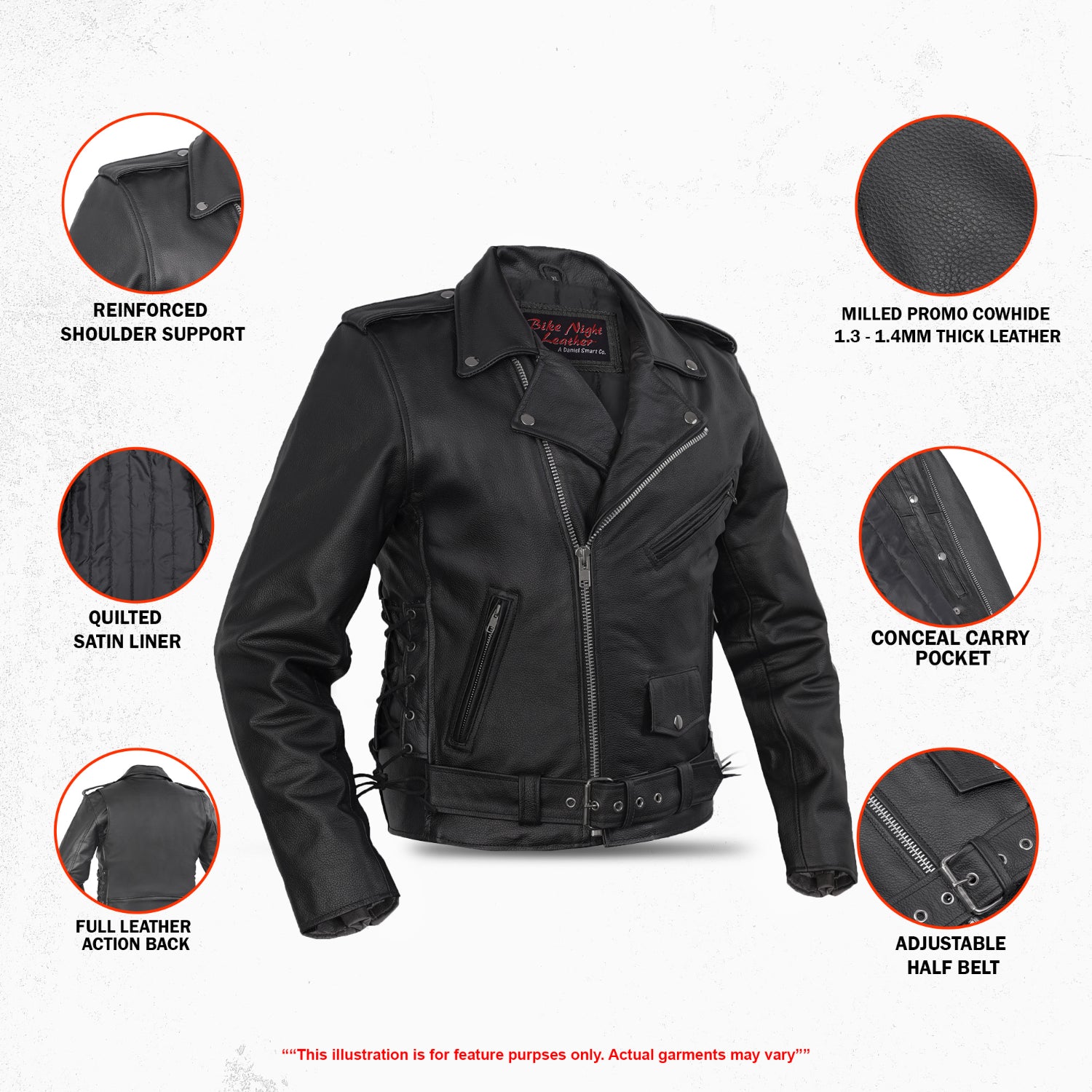 Magno™ Men's Leather Motorcycle Jacket