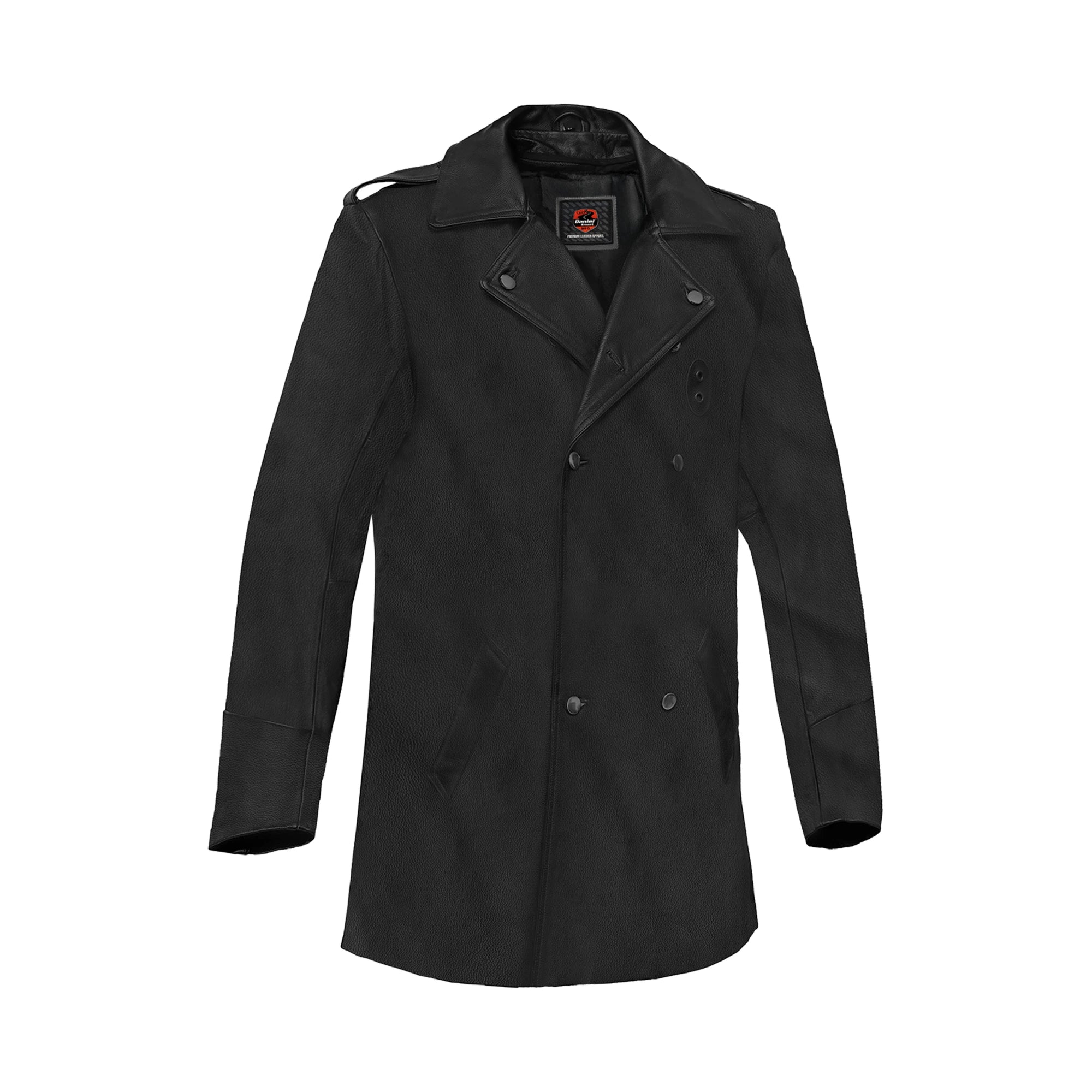 High Badge Men’s Leather Motorcycle Jacket