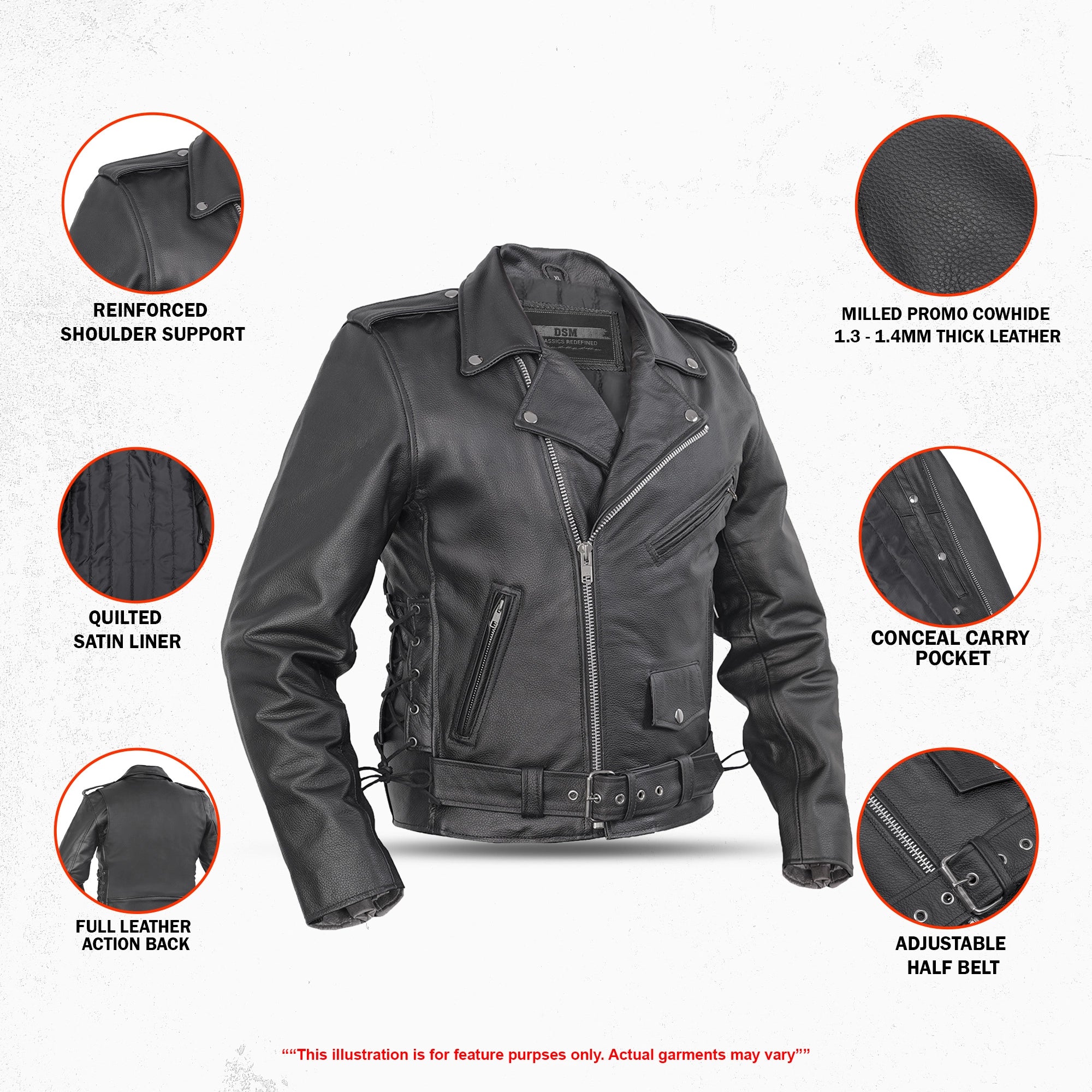Magno™ Men's Leather Motorcycle Jacket