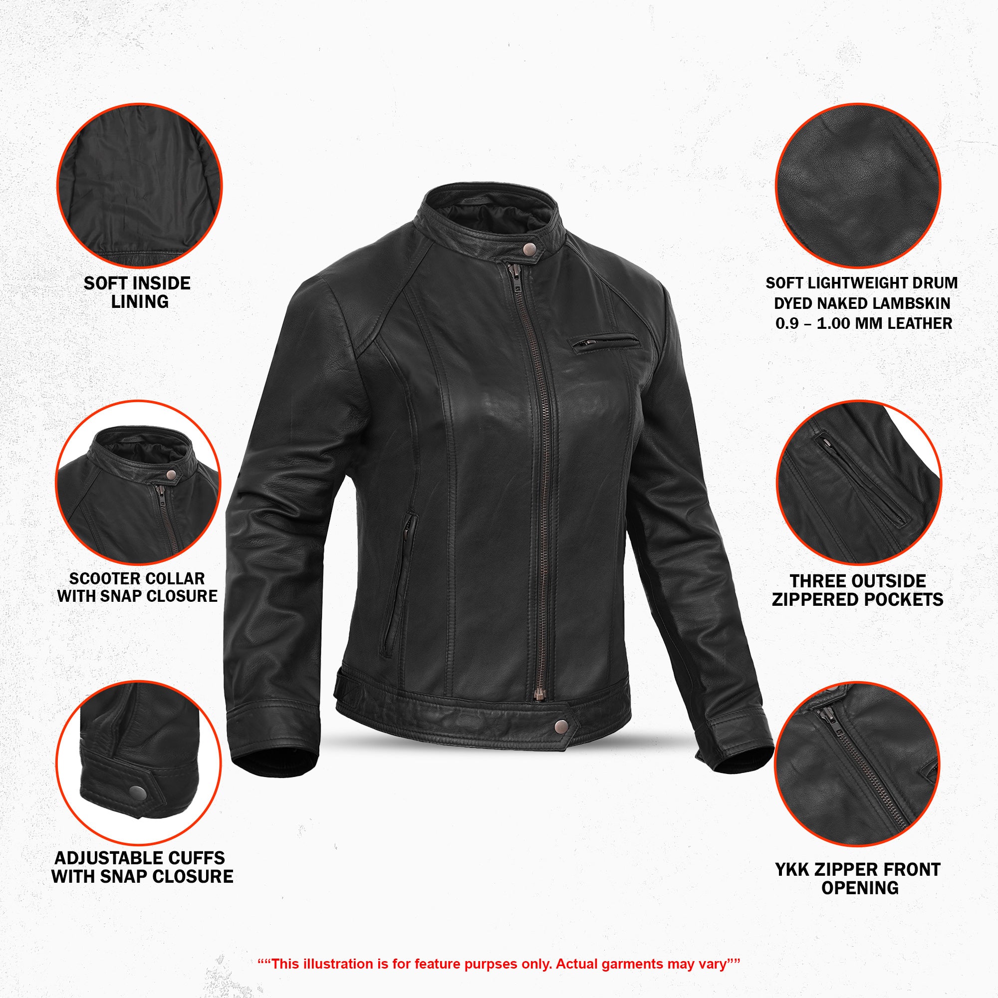 Dark Temptress Women's Leather Motorcycle Jacket