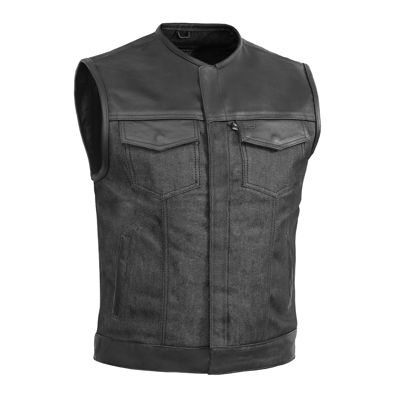 Teller Men's Denim Motorcycle Vest