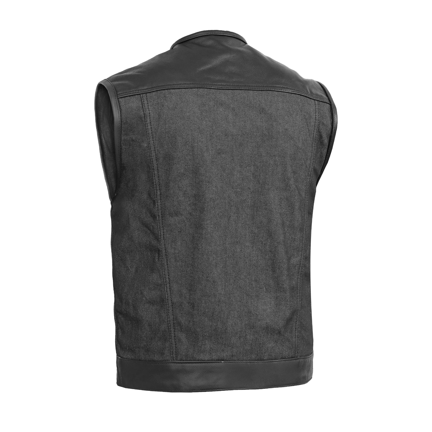 Teller Men's Denim Motorcycle Vest