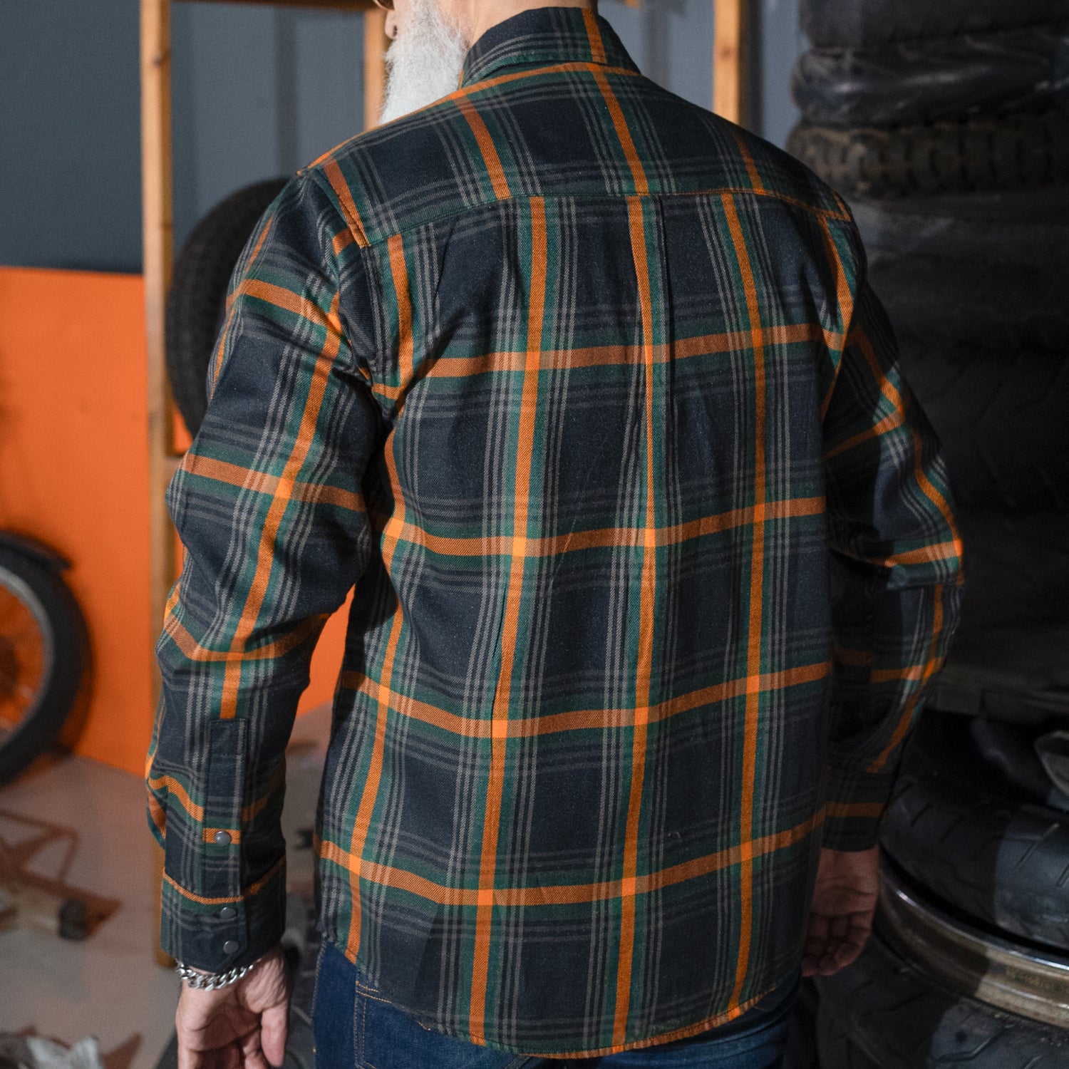 Men's Motorcycle Flannel Shirt