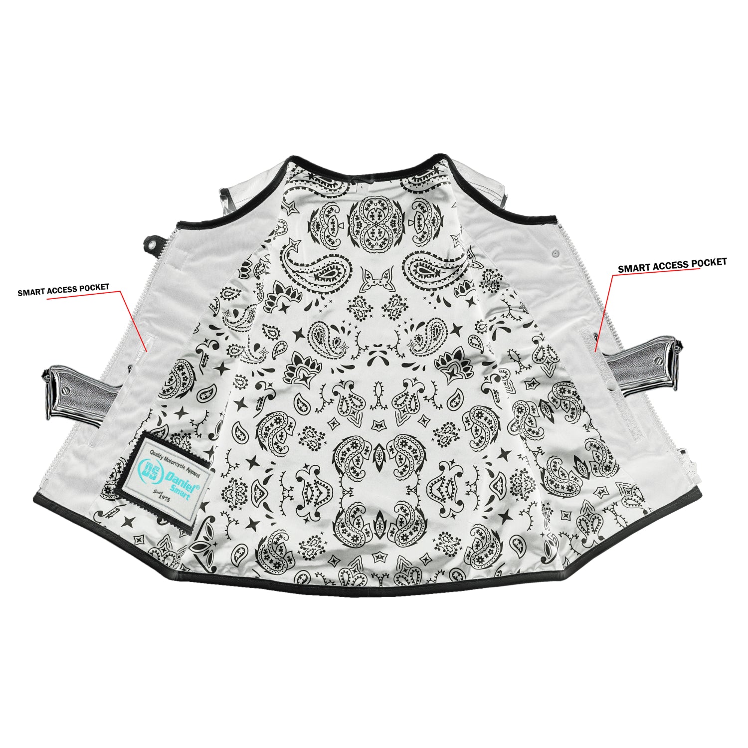 Shadow Pearl Women's Leather Motorcycle Vest