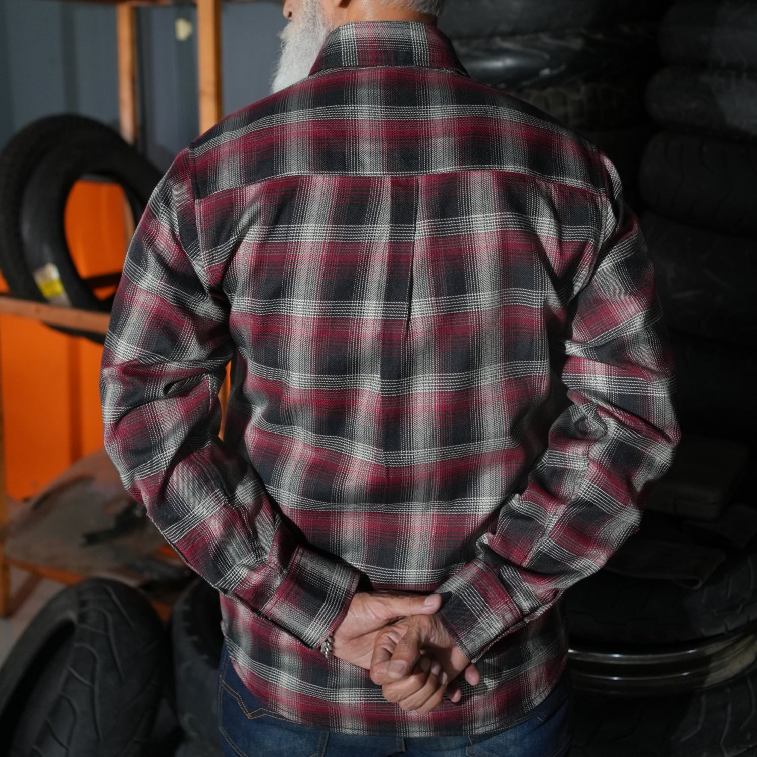 Men's Motorcycle Flannel Shirt