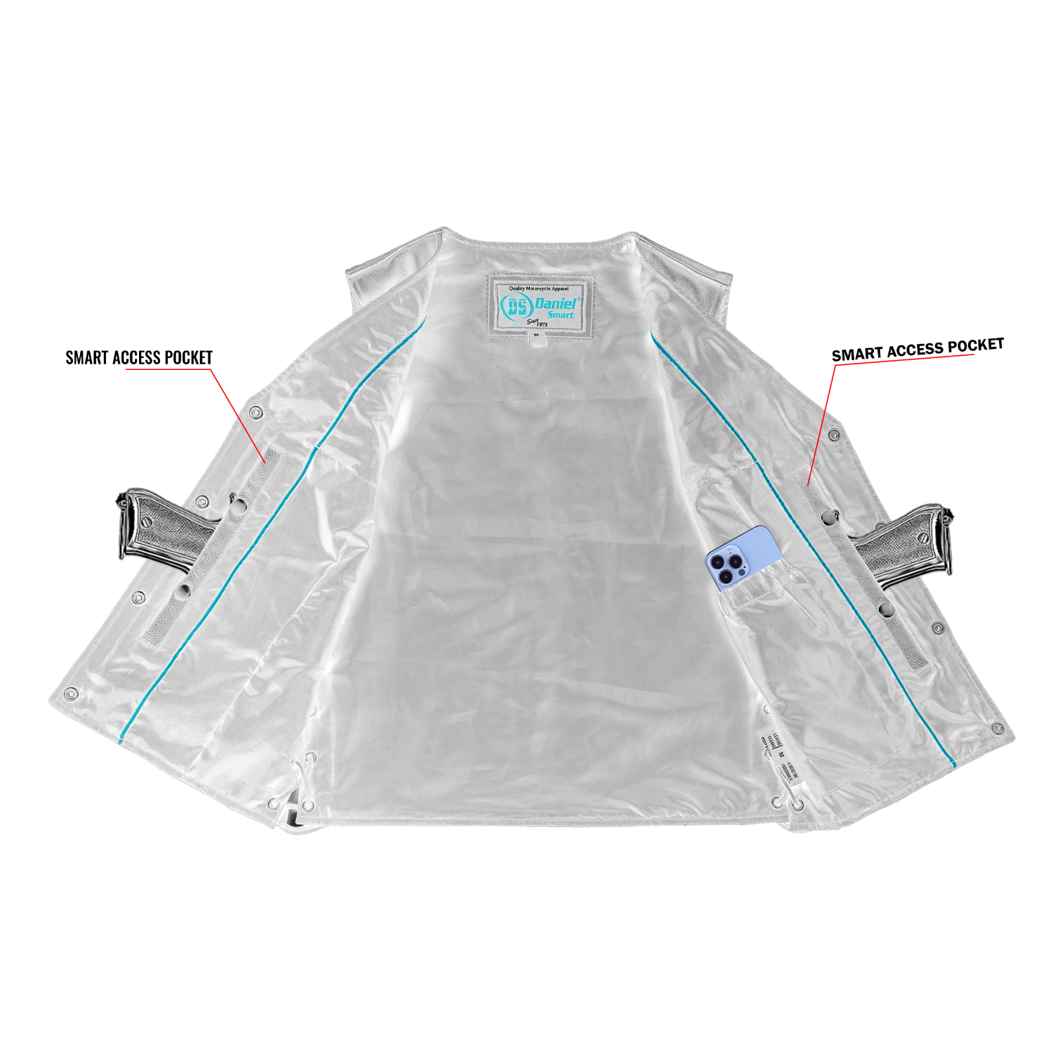 Swift Women's Leather Motorcycle Vest