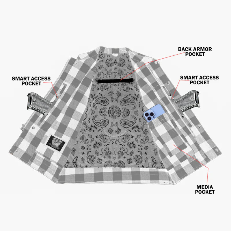 Fire Storm Flannel Motorcycle Textile Vest