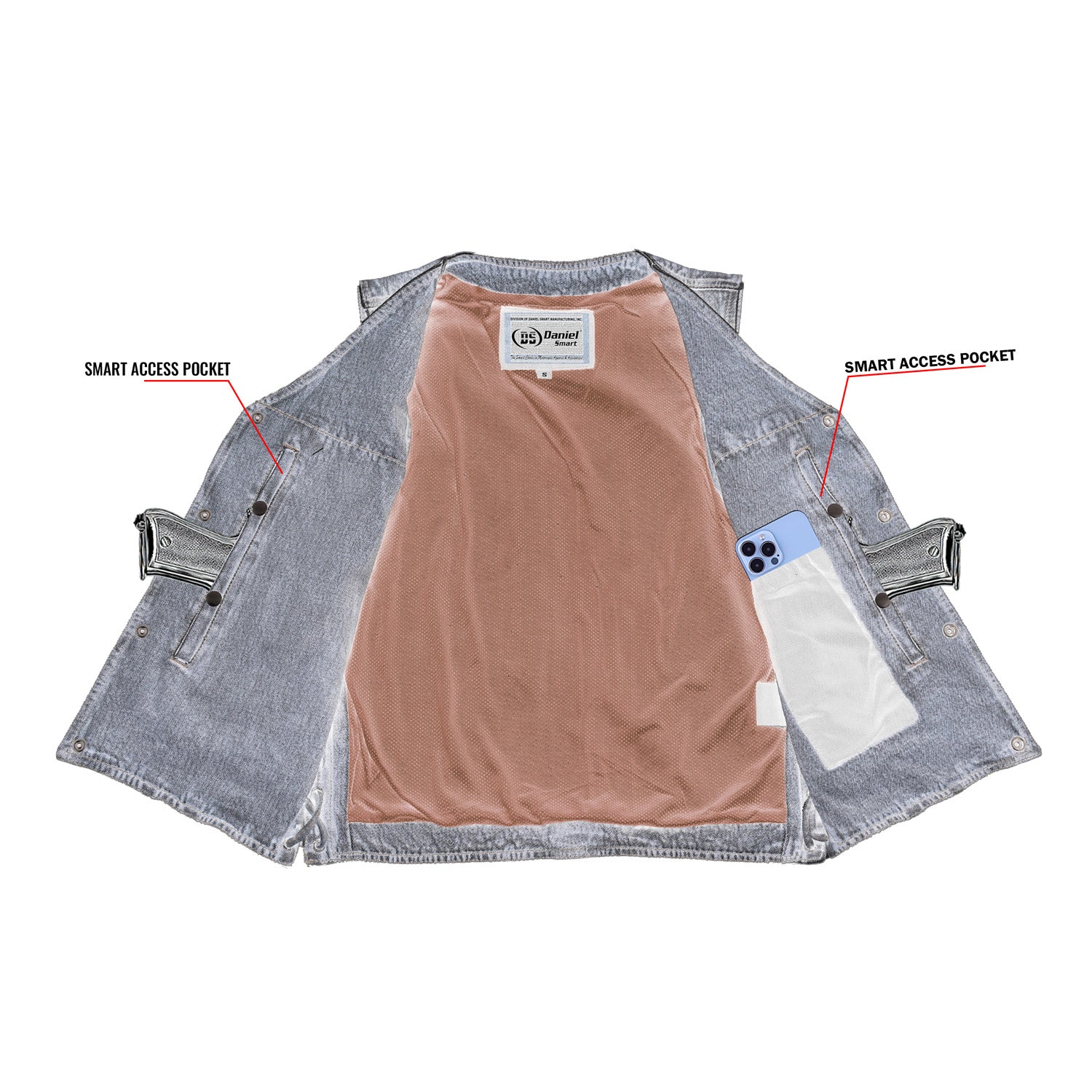 Bullit Men's Denim Motorcycle Vest