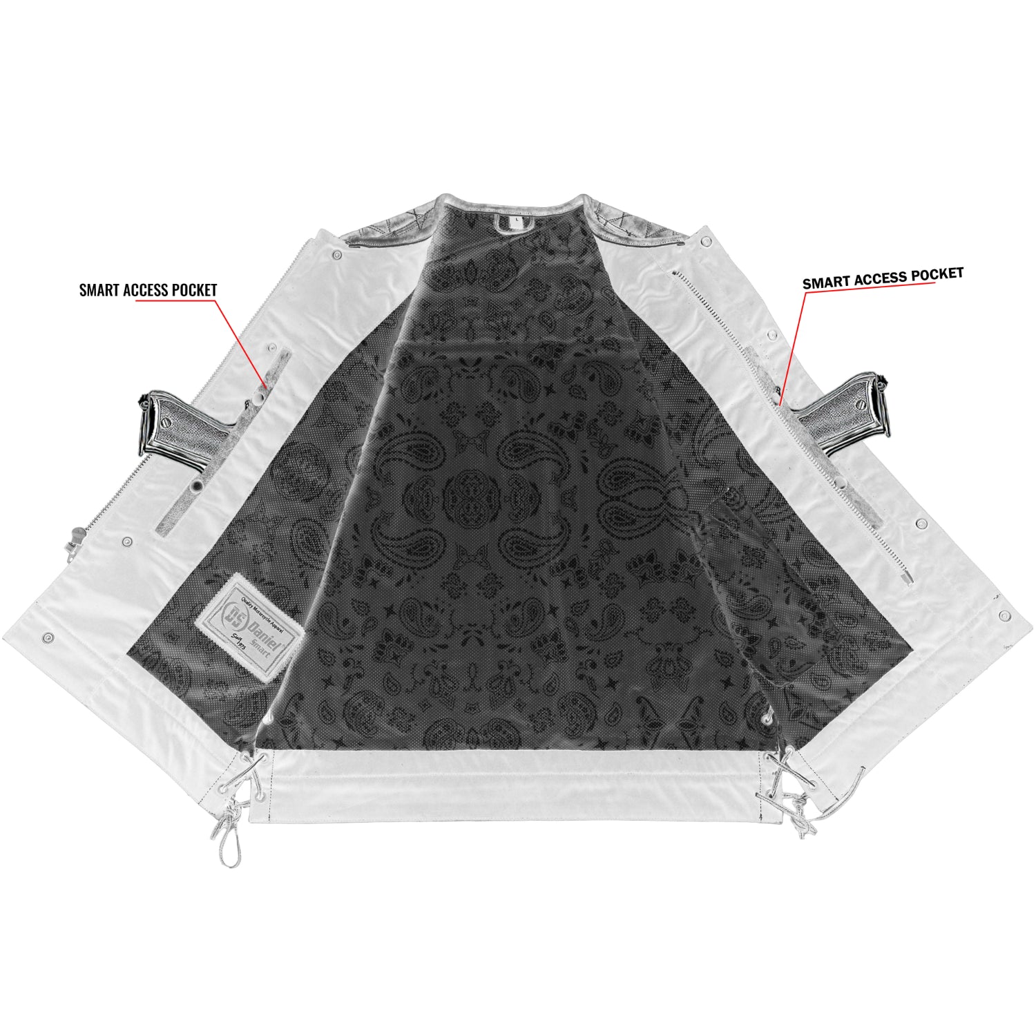 Rust Rider Men’s Motorcycle Leather Vest