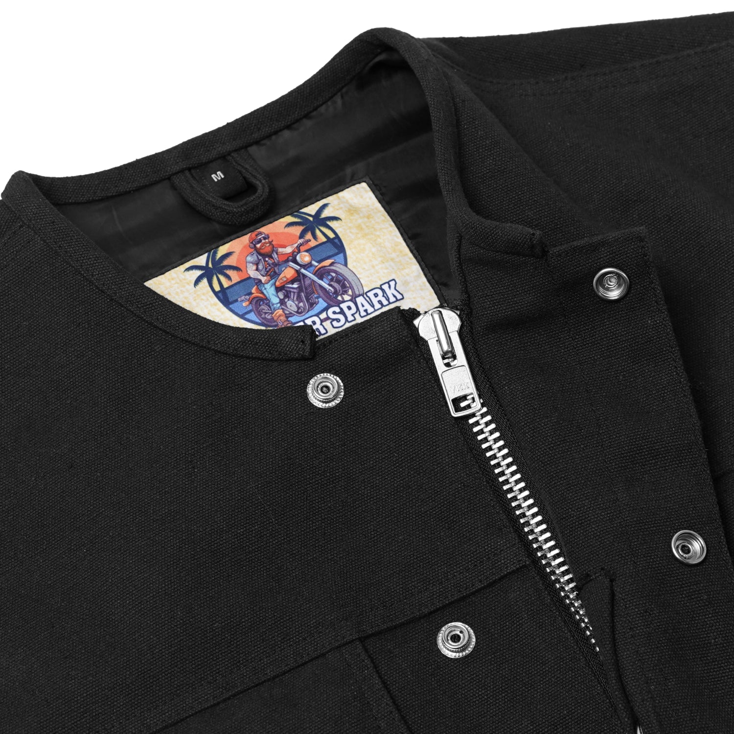 Lava Racer Lowcut Summer Spark Men's Canvas Motorcycle Vest