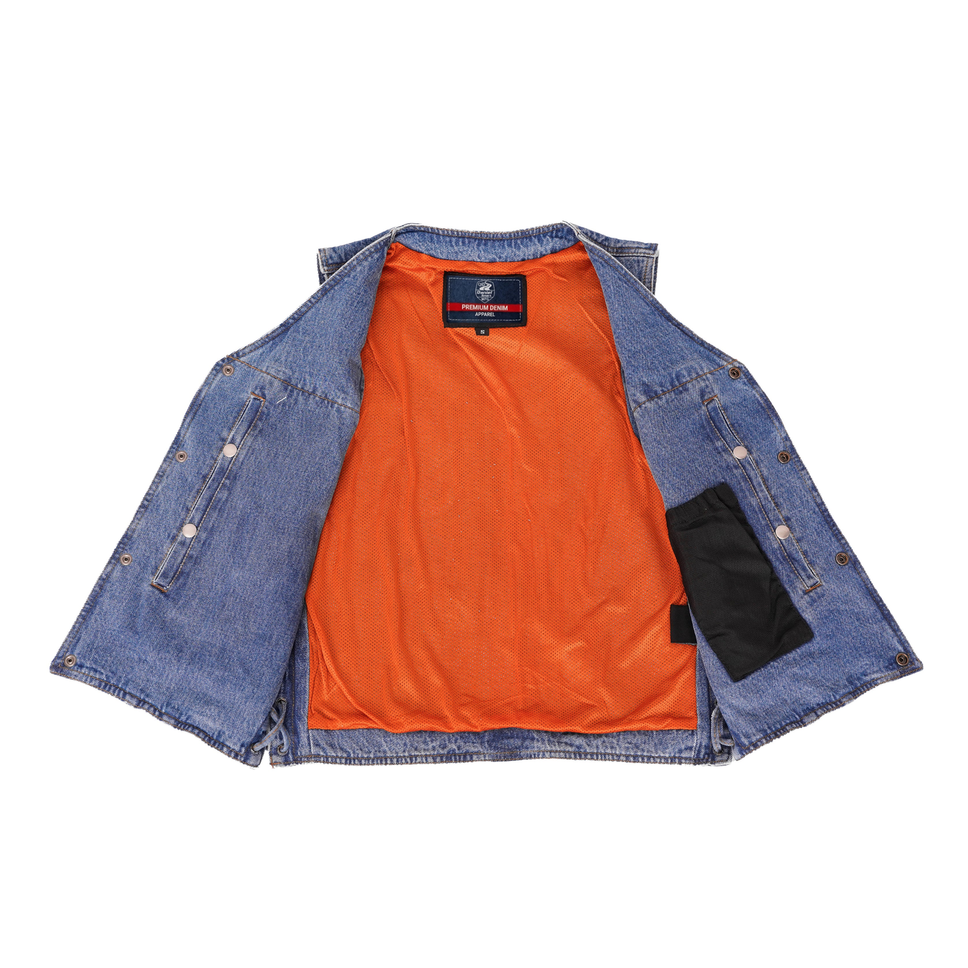 Strabler Men's Denim Motorcycle Vest
