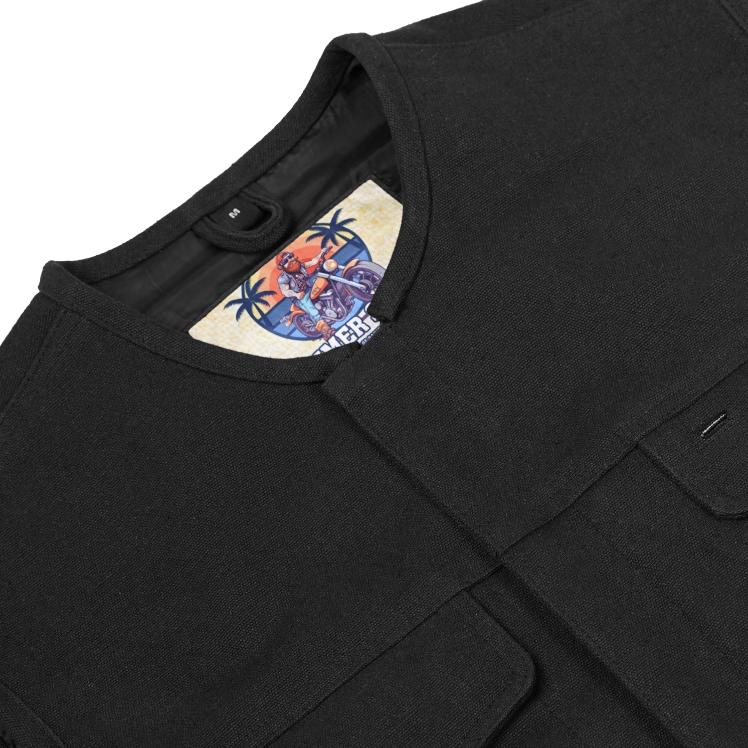 Lava Racer Lowcut Summer Spark Men's Canvas Motorcycle Vest