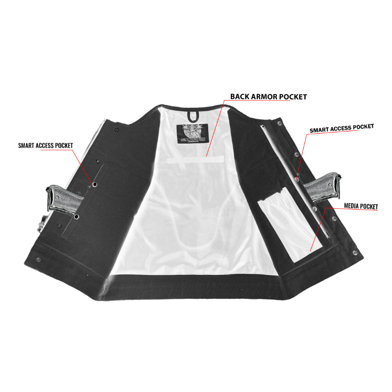 Lava Racer Lowcut Summer Spark Men's Canvas Motorcycle Vest