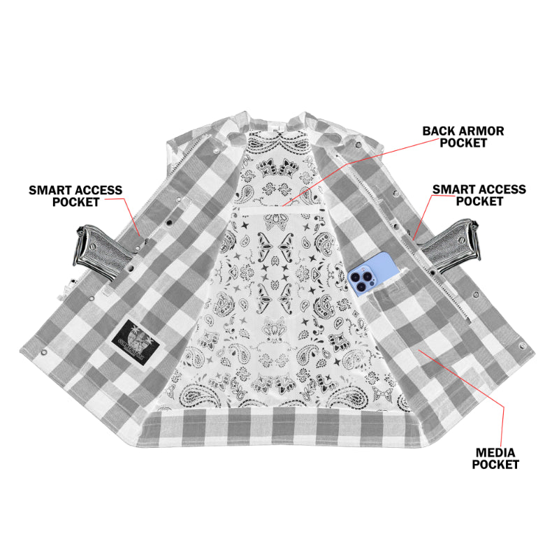 Fire Storm Flannel Motorcycle Textile Vest