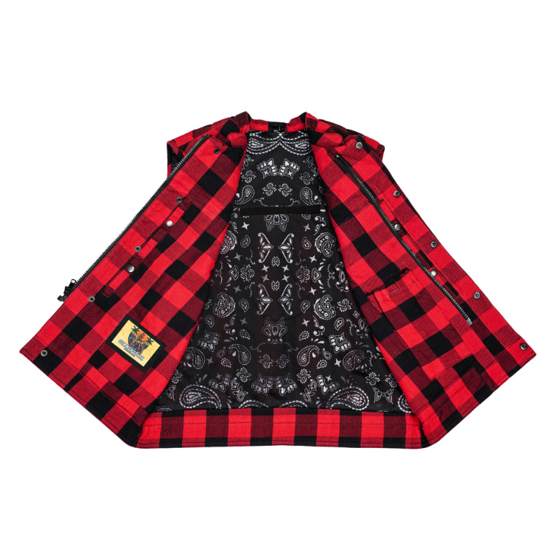 Fire Storm Flannel Motorcycle Textile Vest