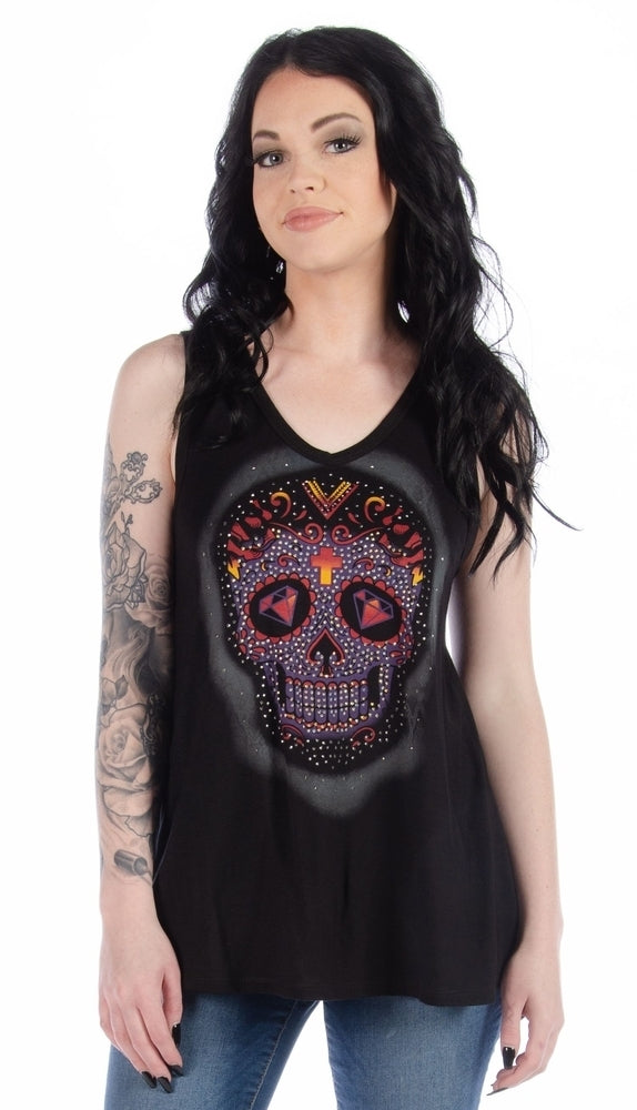 7551 Calavera Lace Back-Womens Shirts-Daniel Smart Mfg - Retail