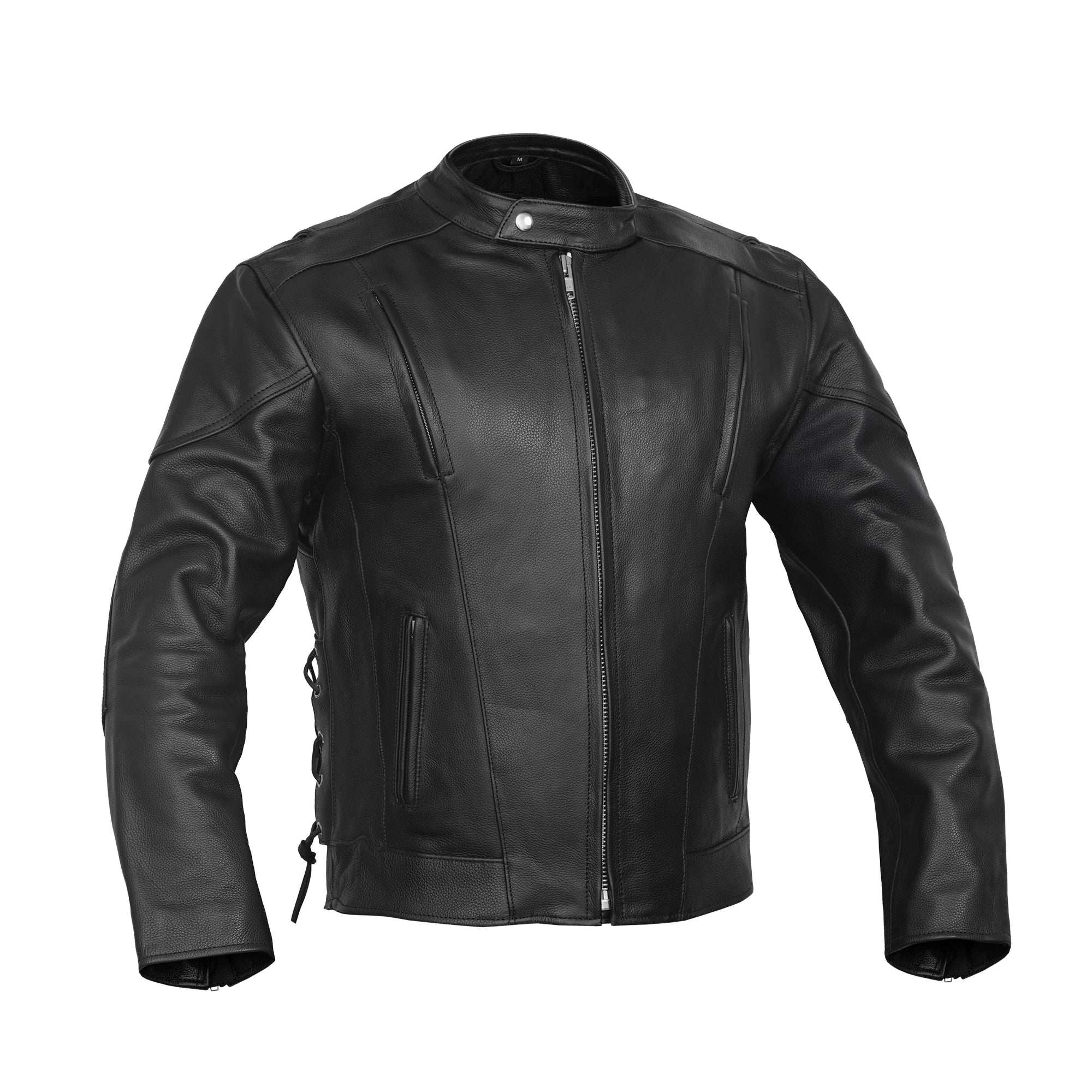 RustRider Men's Motorcycle Leather Jacket – Vintage Style