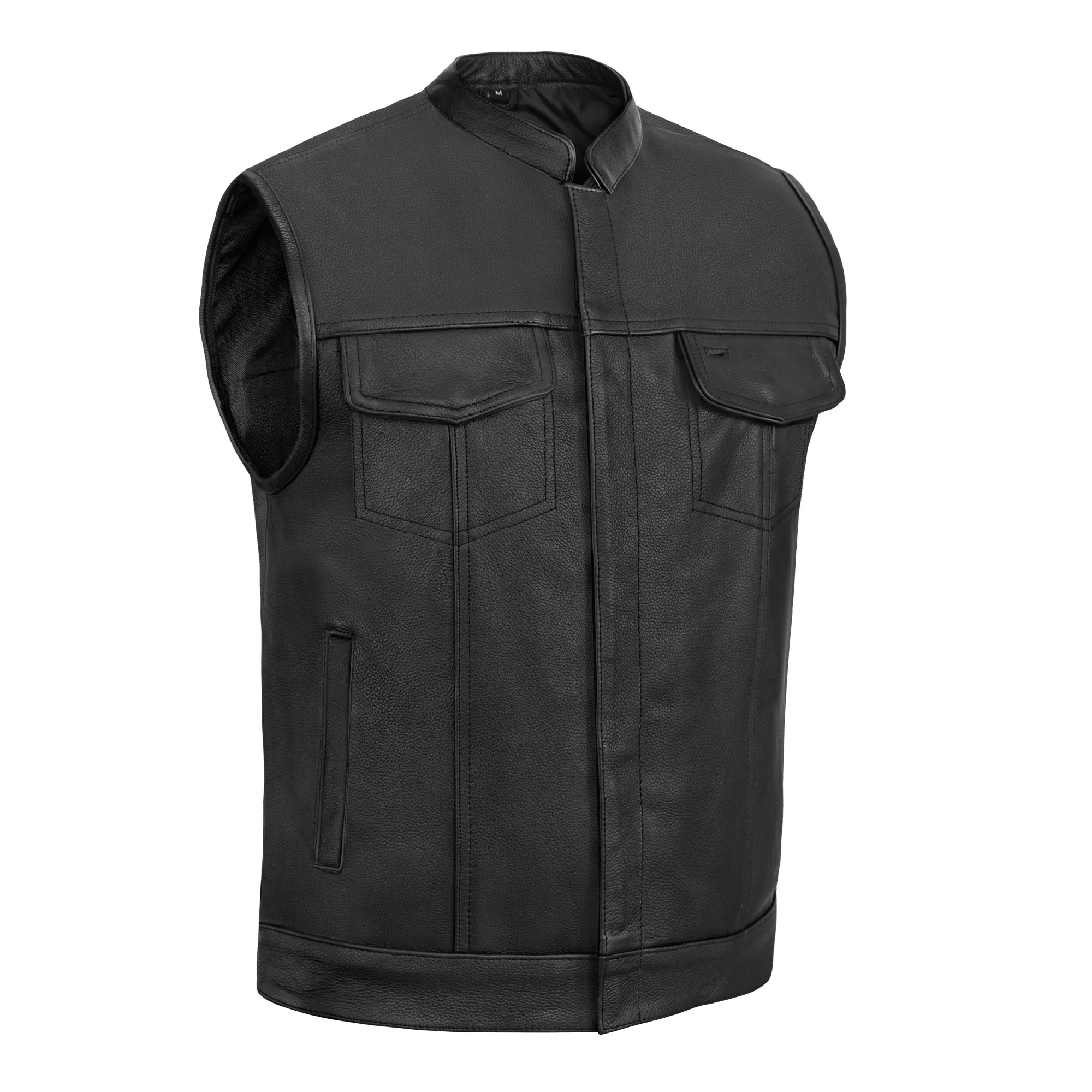 Metro Men's Motorcycle Leather Vest