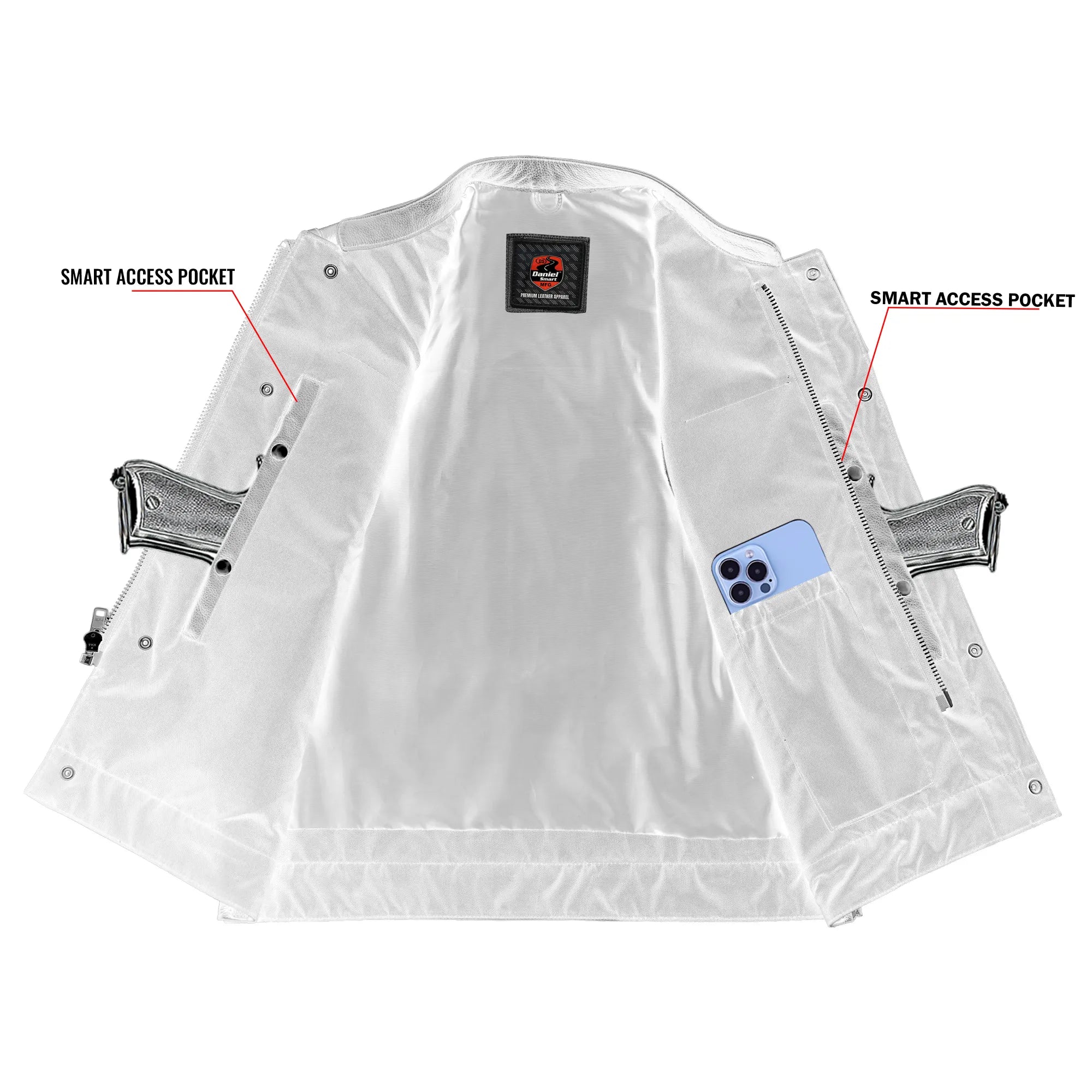 Metro Men's Motorcycle Leather Vest