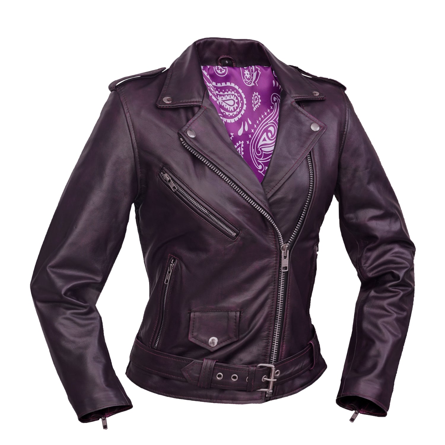 Amora™ – Women’s Leather Motorcycle Jacket