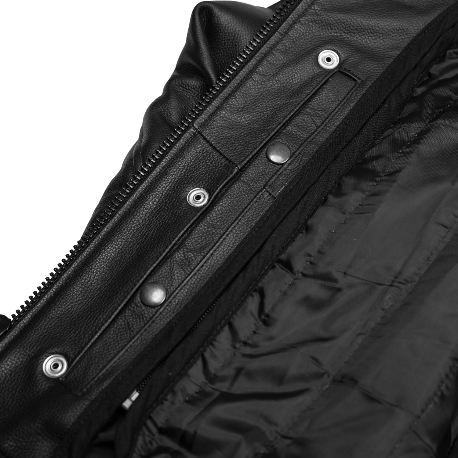 Alpha Badge Men’s Leather Motorcycle Jacket