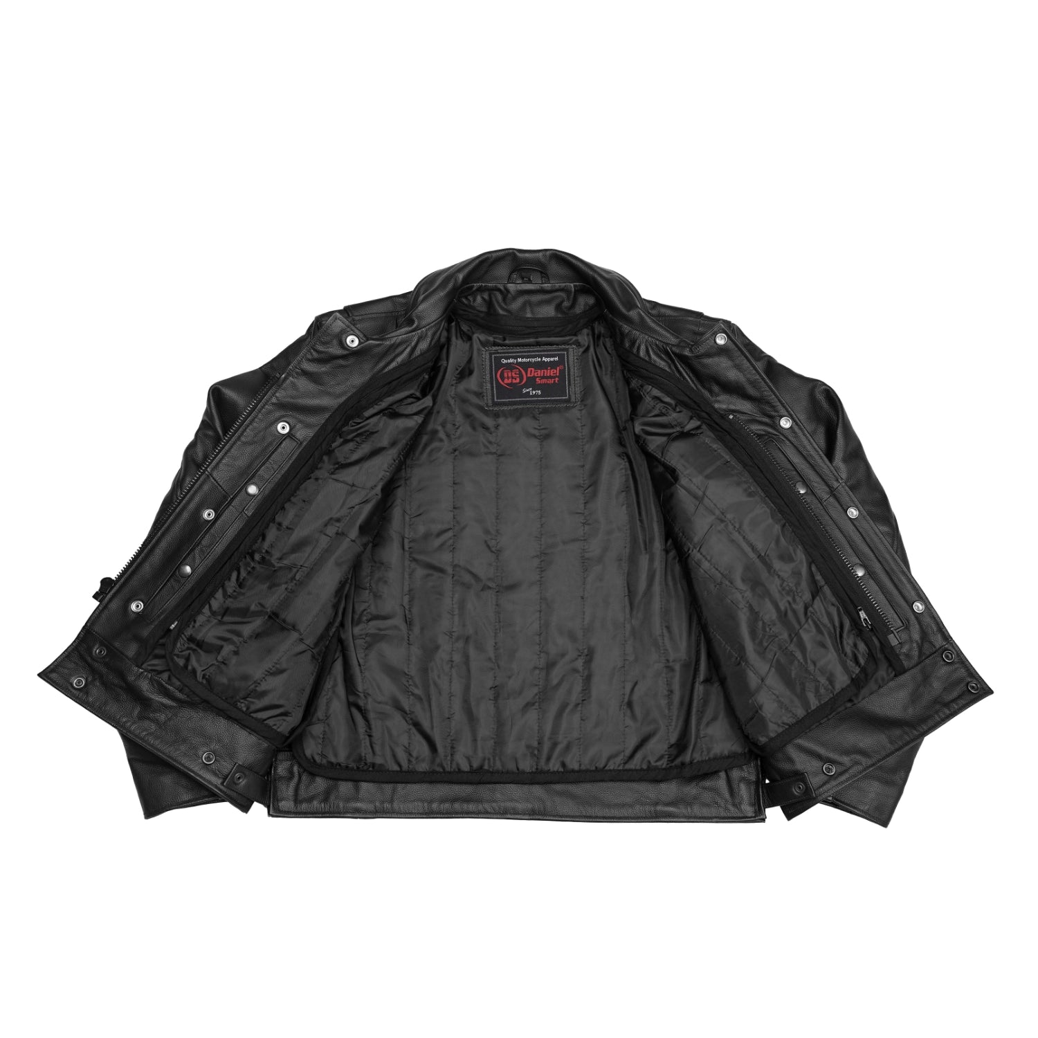 Alpha Badge Men’s Leather Motorcycle Jacket