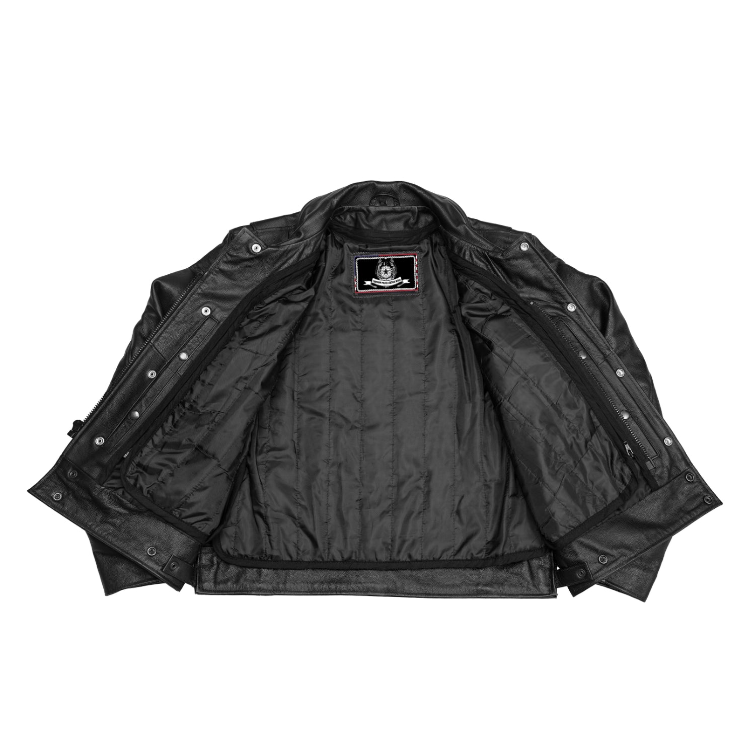 Alpha Badge™ Men’s Leather Motorcycle Jacket