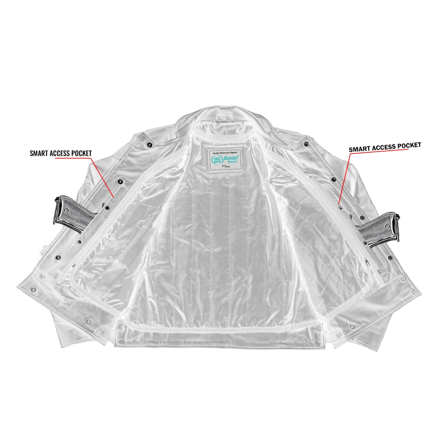 Alpha Badge Men’s Leather Motorcycle Jacket