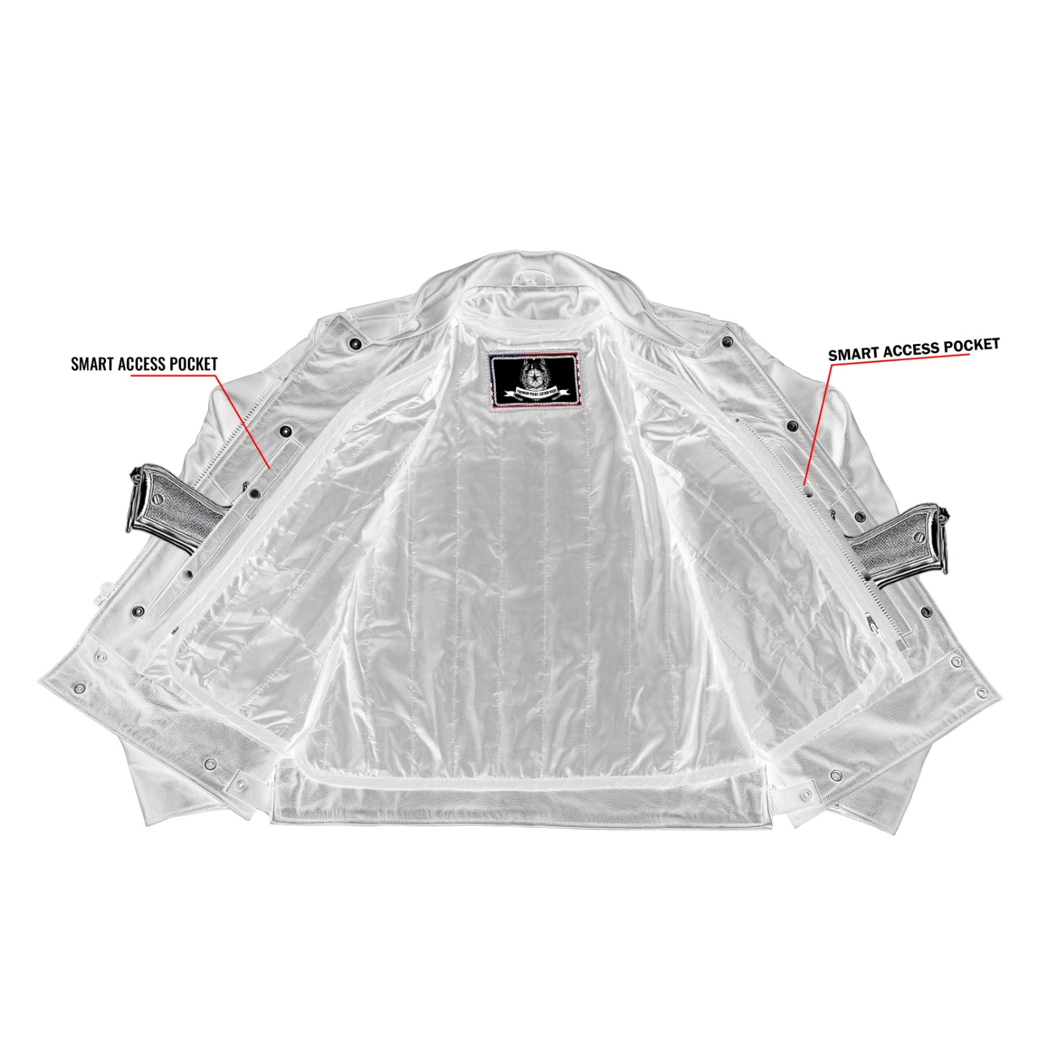 Alpha Badge™ Men’s Leather Motorcycle Jacket