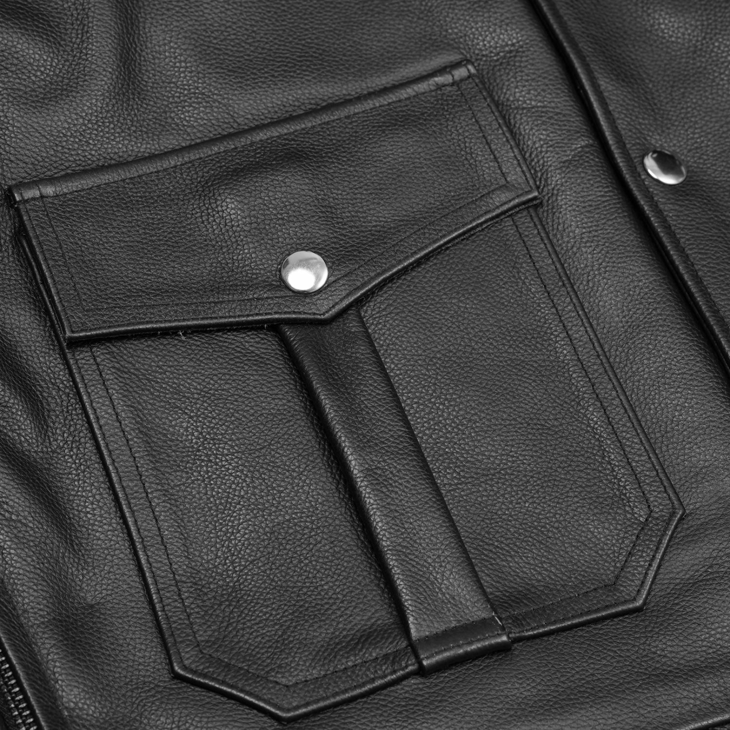 Alpha Badge Men’s Leather Motorcycle Jacket