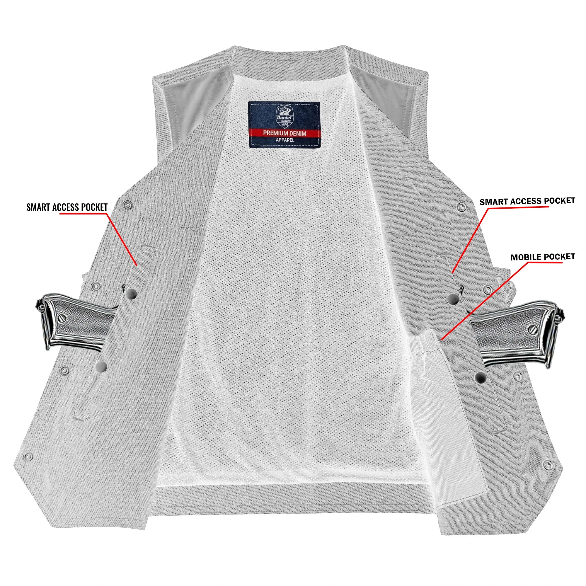 Barricade - Men’s Denim Motorcycle Vest