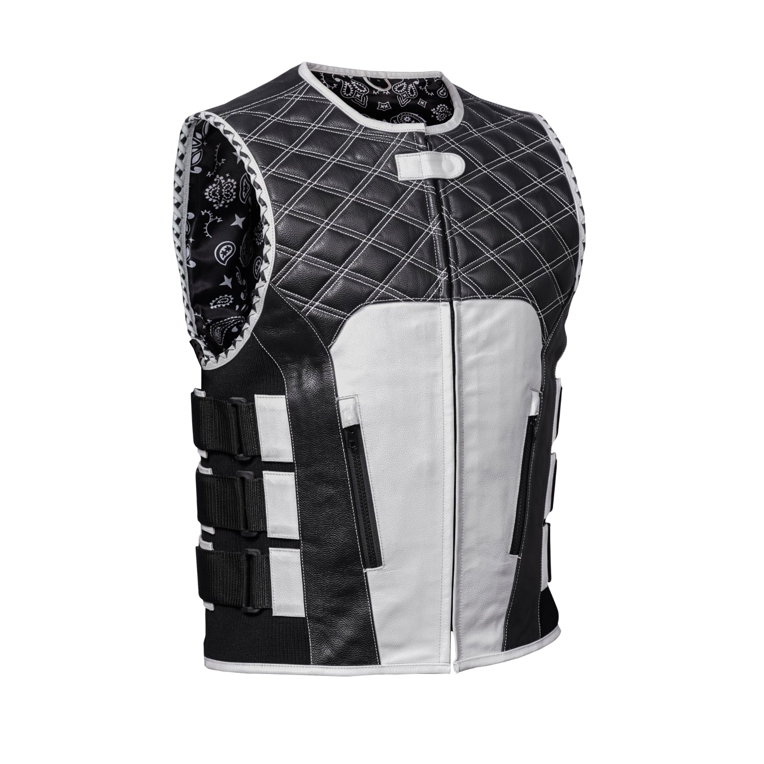 Blackline Men’s Motorcycle Leather Vest