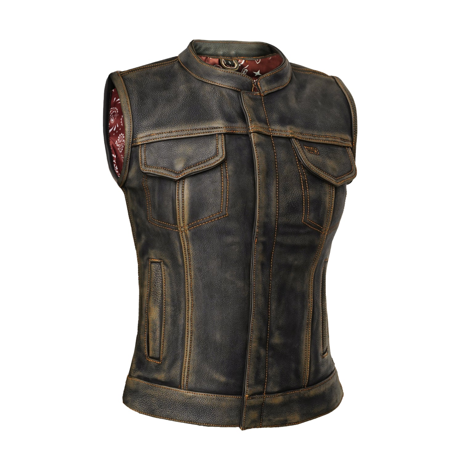 Bold Beauty Women’s Leather Motorcycle Vest