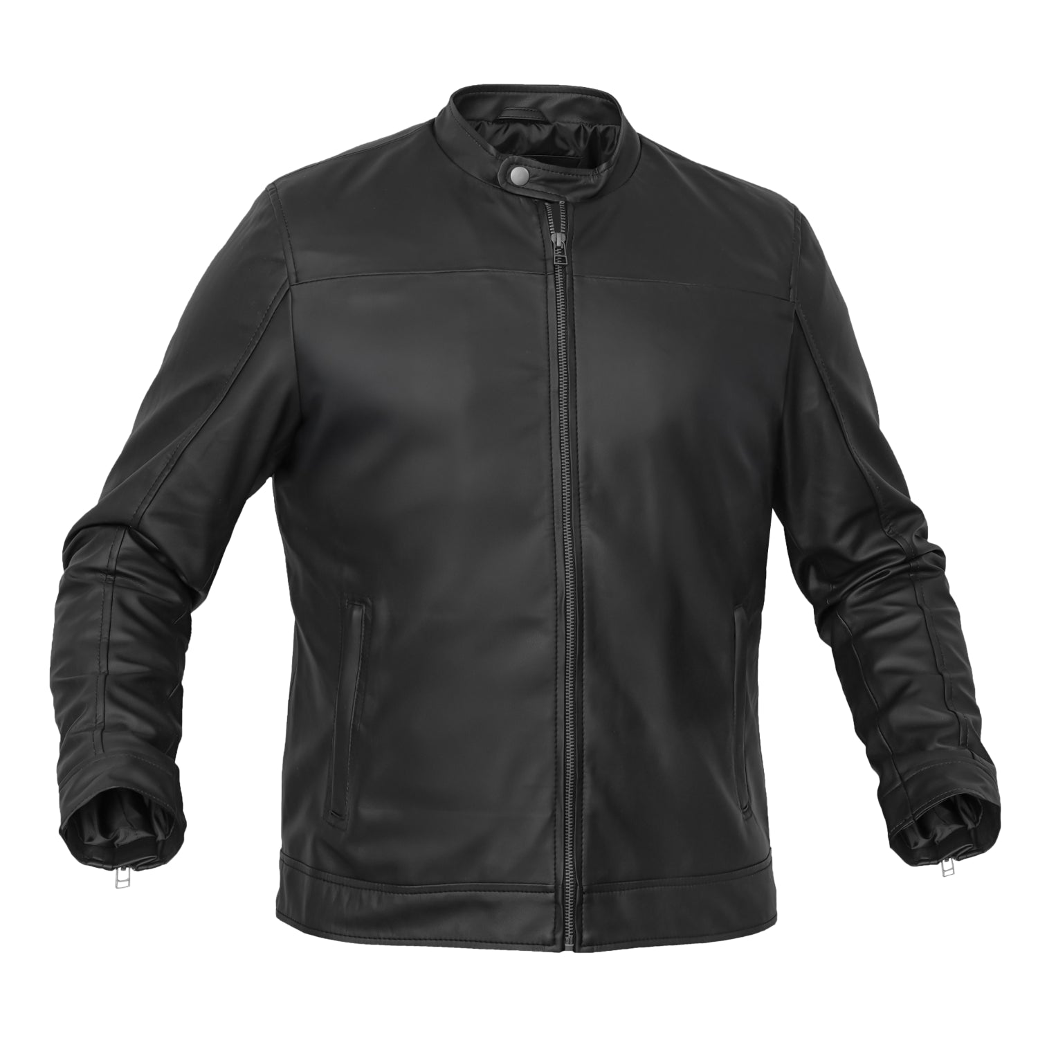 Brunox Men’s Faux Leather Motorcycle Jacket