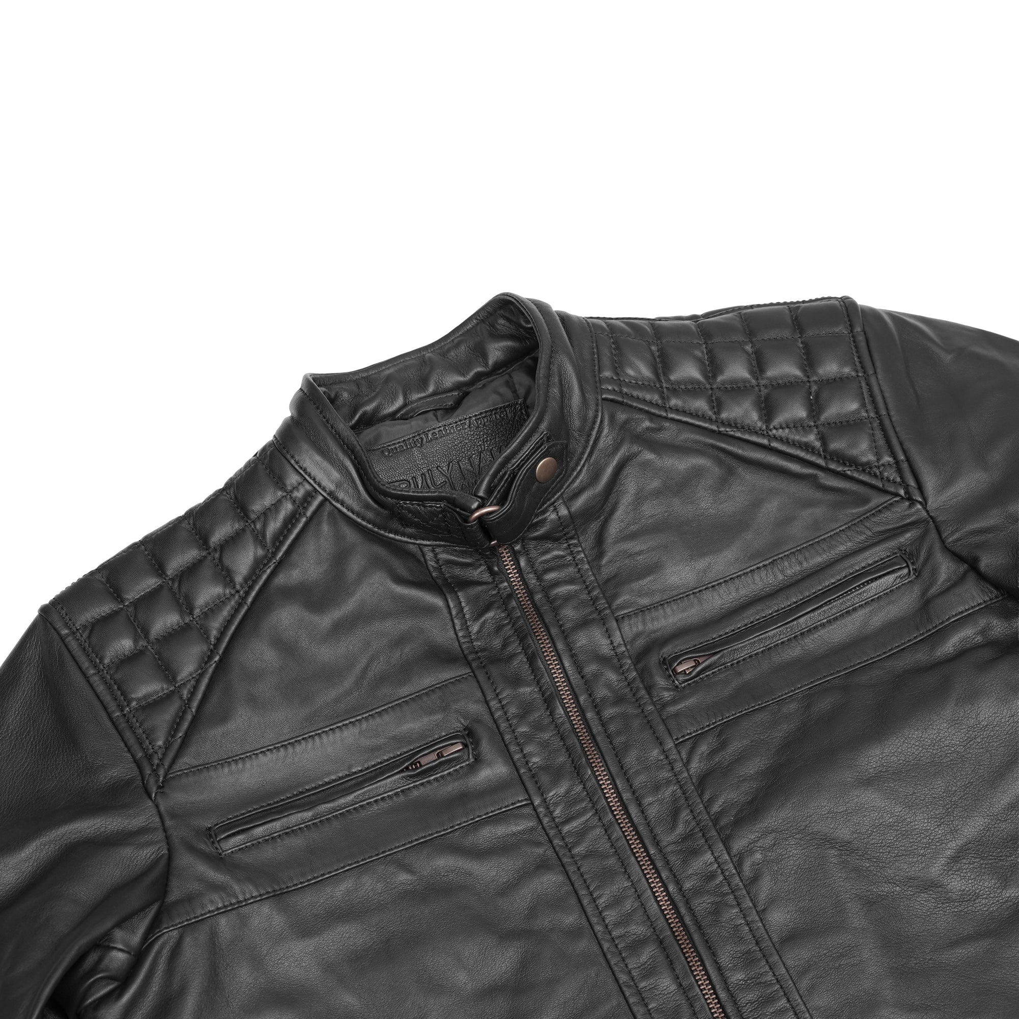 Classic Charm™ Men's Faux Leather Motorcycle Jacket