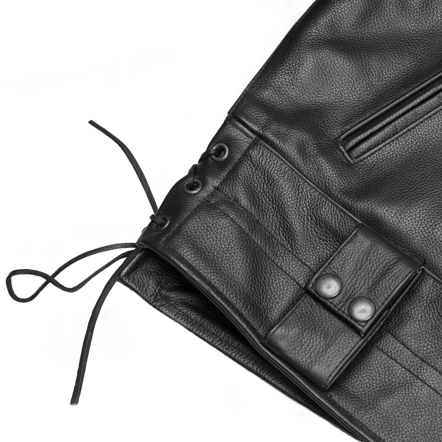 Crime Stop Men’s Leather Motorcycle Jacket