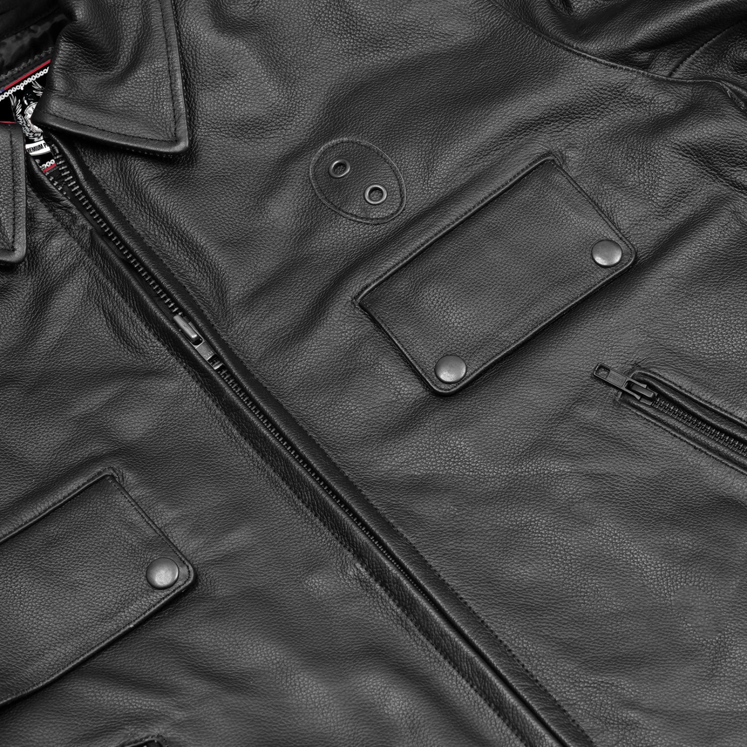 Crime Stop™ Men’s Leather Motorcycle Jacket