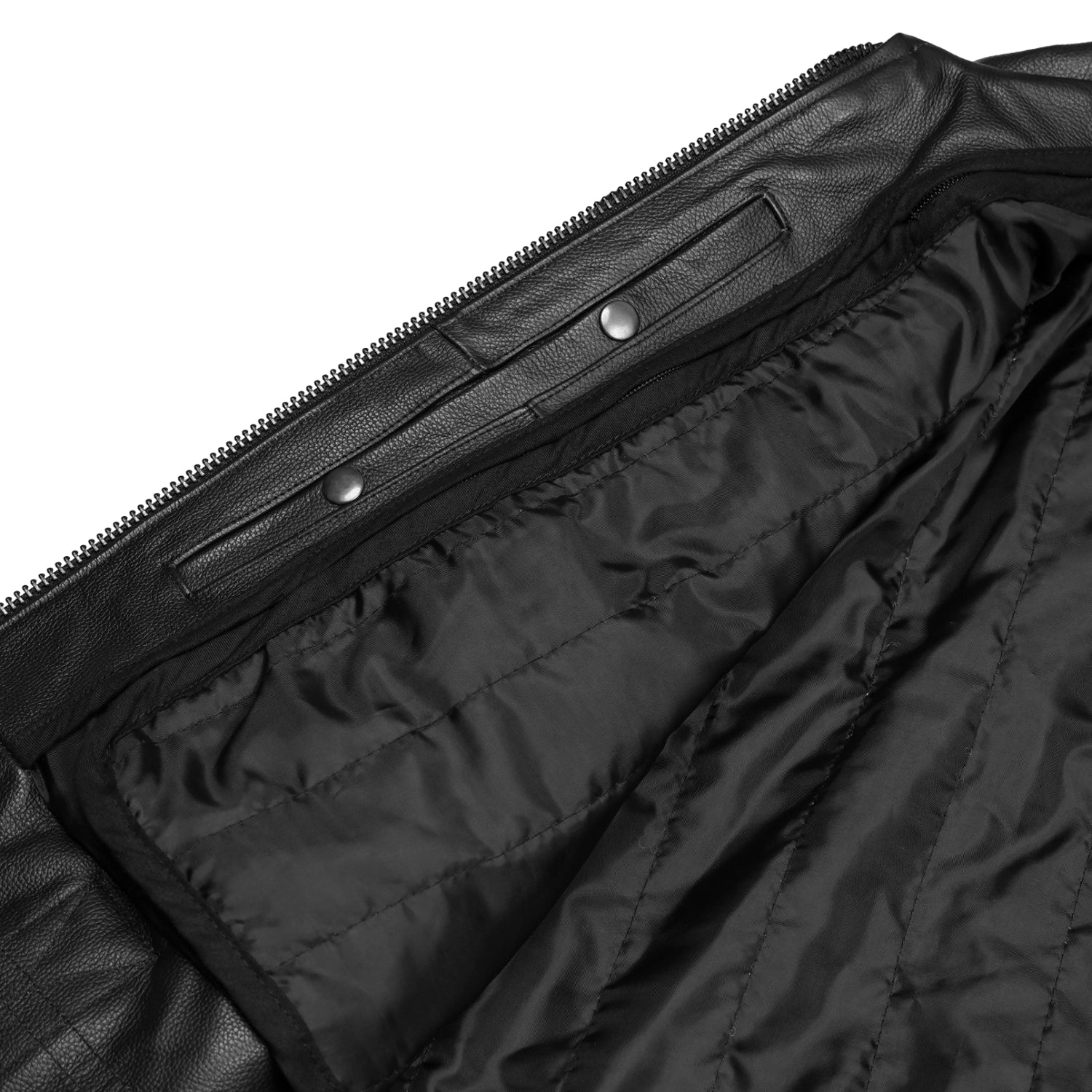 Crime Stop Men’s Leather Motorcycle Jacket