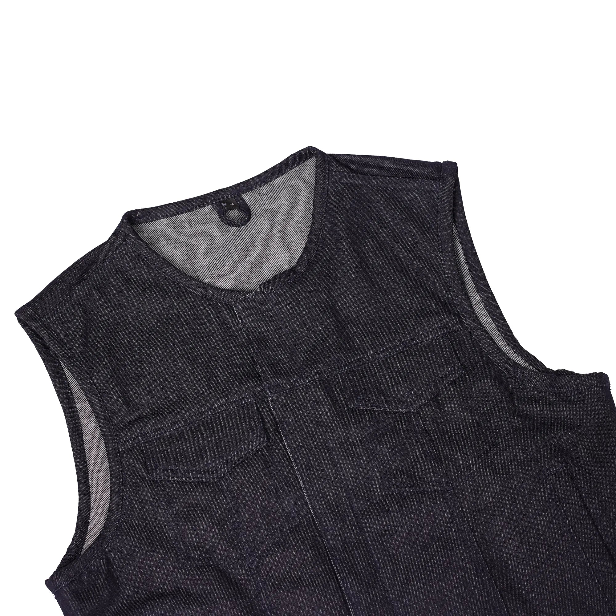 Lockshot Men's Denim Motorcycle Vest