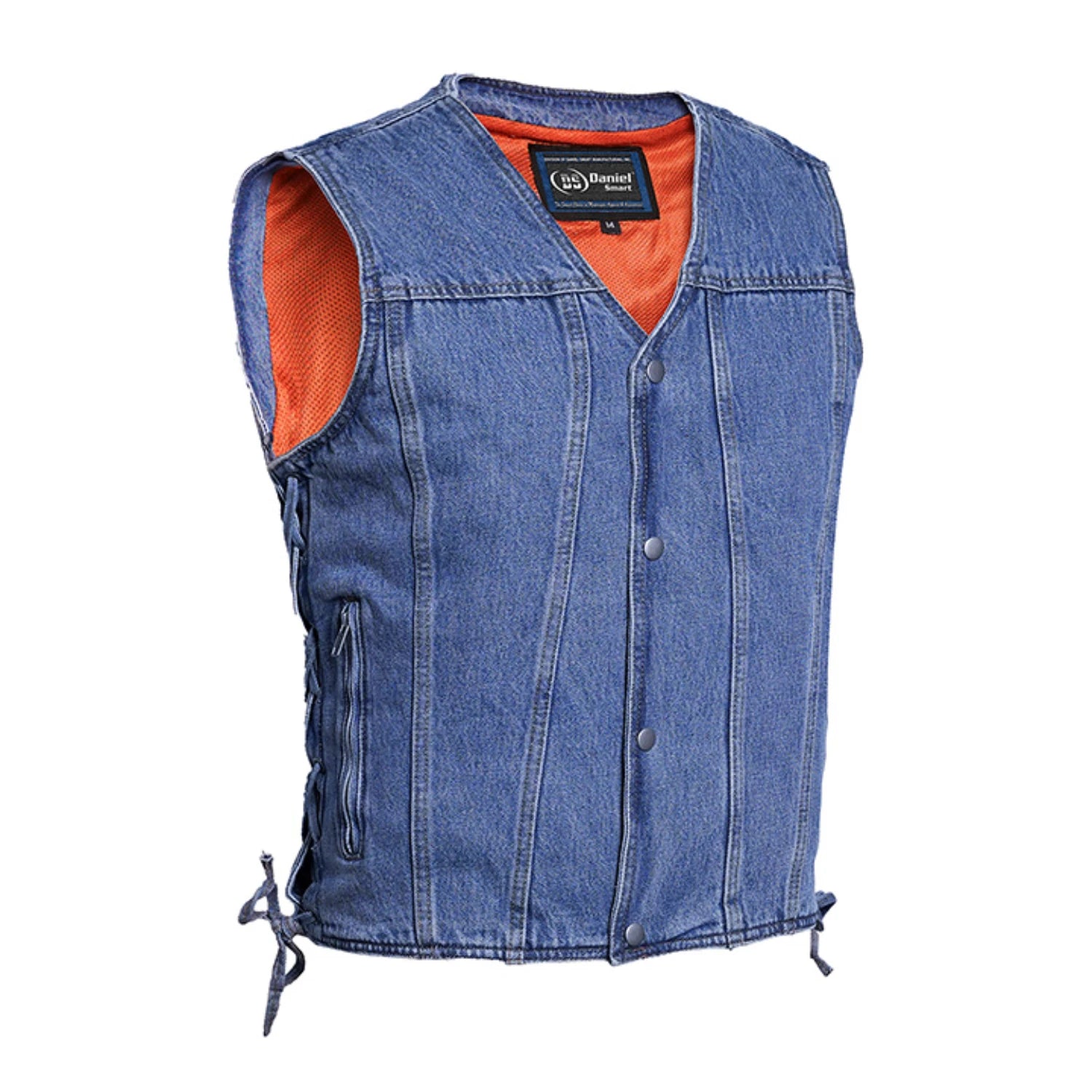 Strabler Men's Denim Motorcycle Vest