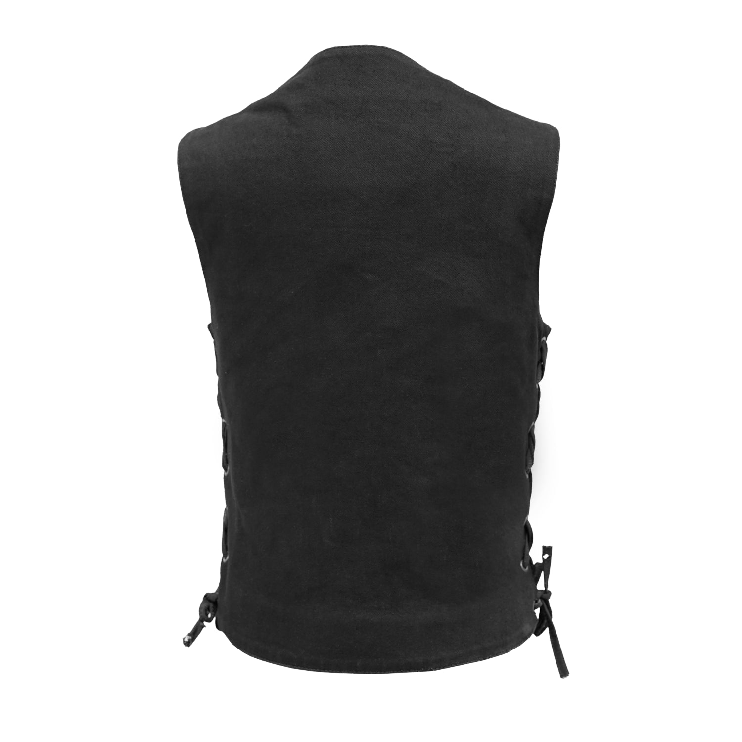 Women's Single Back Panel Conceal Carry Pockets Denim Vest