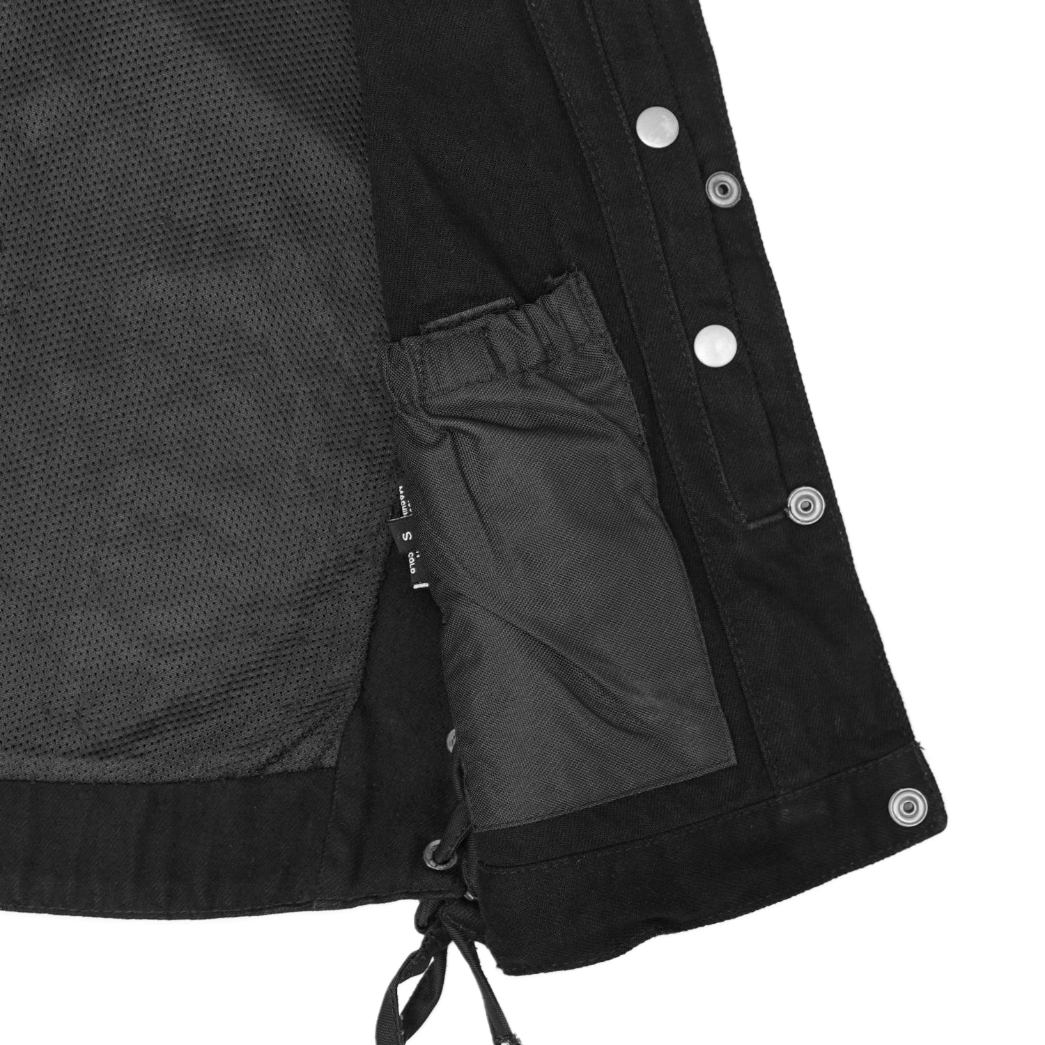 Women's Single Back Panel Conceal Carry Pockets Denim Vest