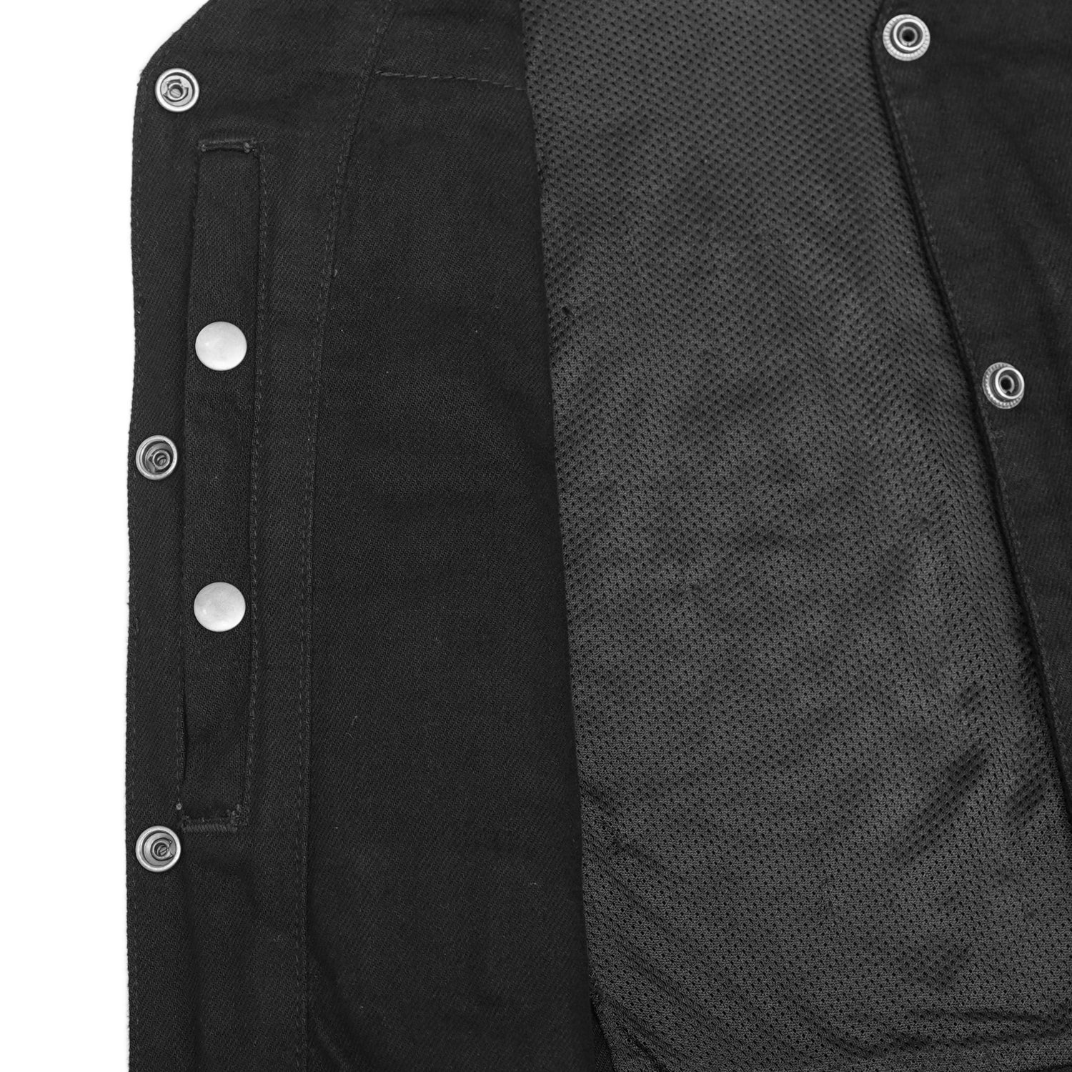 Women's Single Back Panel Conceal Carry Pockets Denim Vest