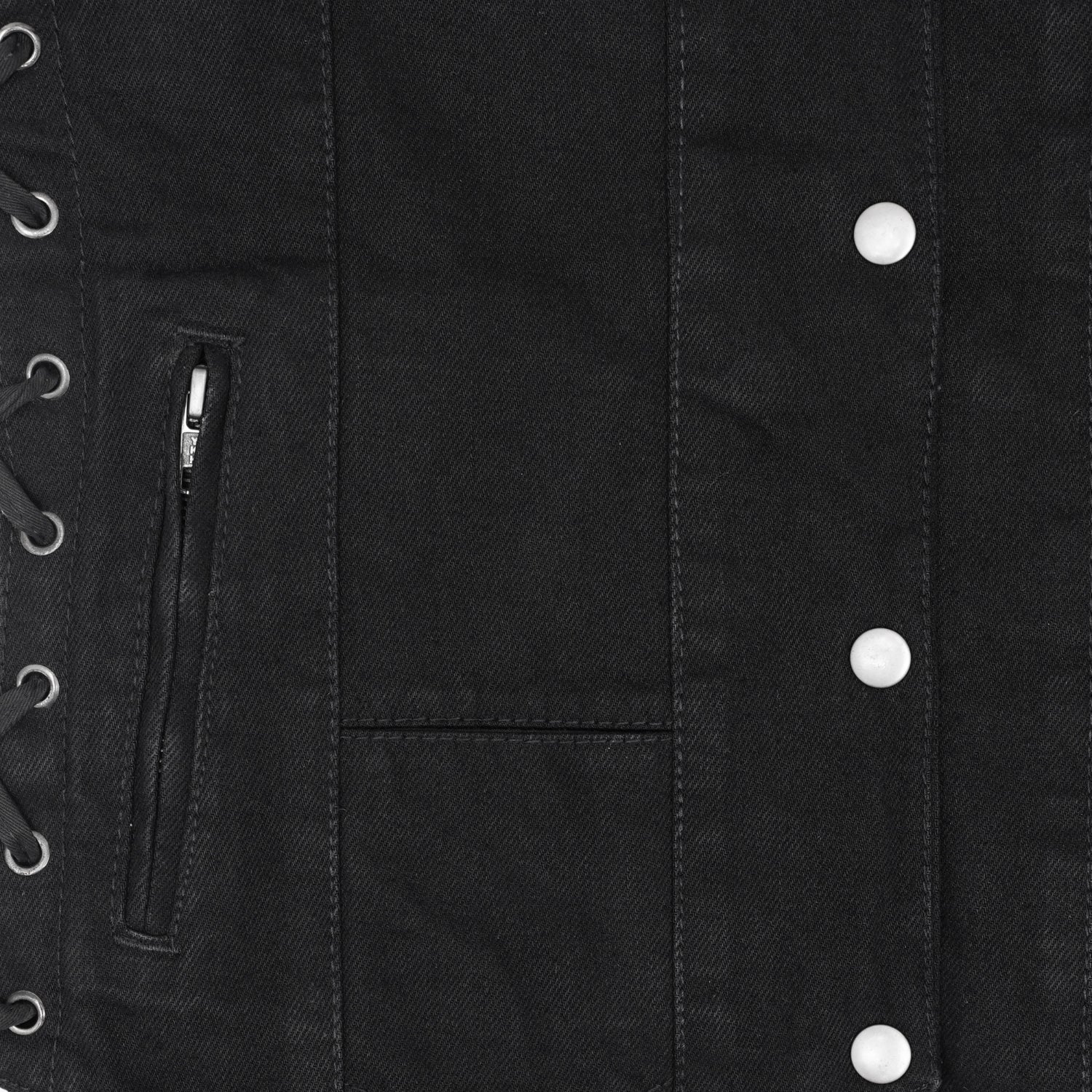 Women's Single Back Panel Conceal Carry Pockets Denim Vest